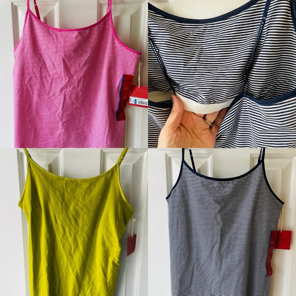 Mossimo Supply Co. Pink, Lime, and Navy Camisole Set of 3!